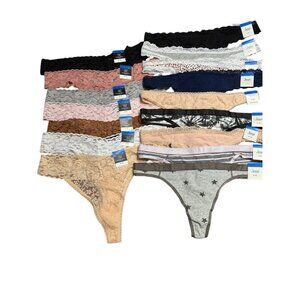 Lot 16 INC Jenni Charter Club Thong XL X-Large Panty Underwear Panties‎ New